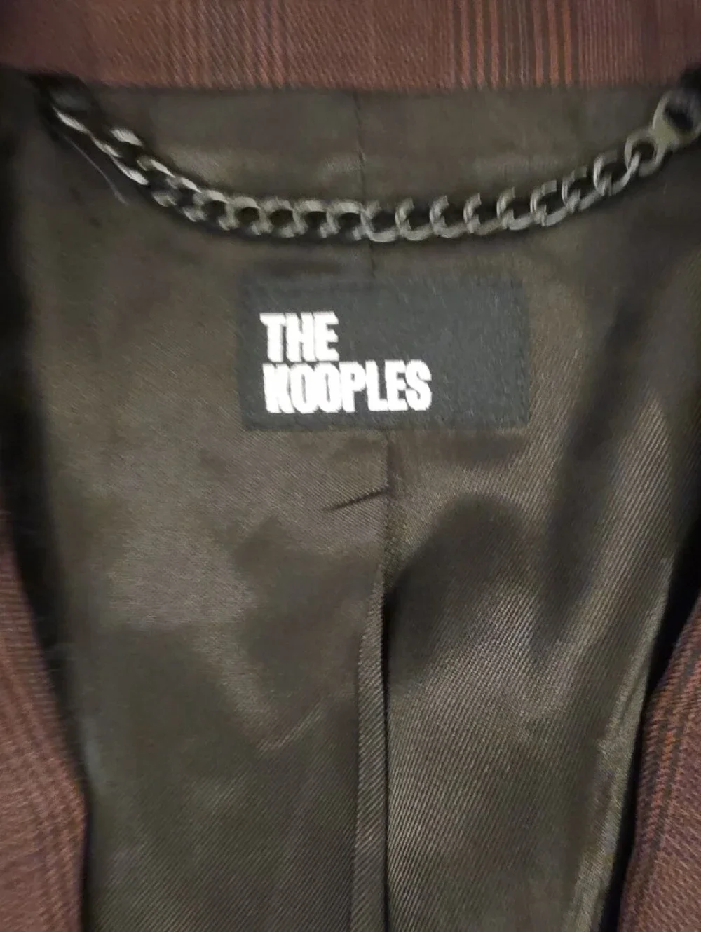 The Kooples Men's Deep Burgundy Notch-Lapel Blazer US size 36 new with tags
